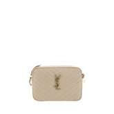 Beige Calf Leather Bos Taurus Shoulder Bag